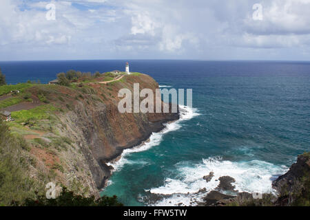 Kīlauea Leuchtturm auf der Insel Kauai Stockfoto