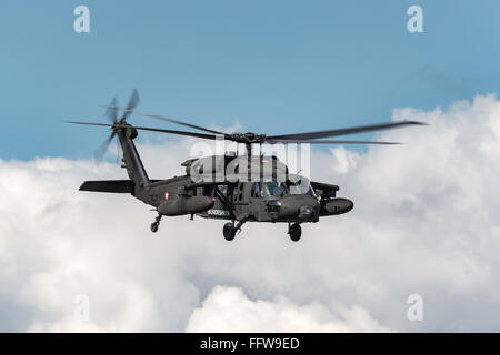 Sikorsky S-70A Blackhawk Hubschrauber 6M-BG der Österreichischen Luftstreitkräfte. Stockfoto