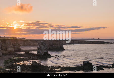 Marsden Bucht bei Sonnenuntergang Stockfoto