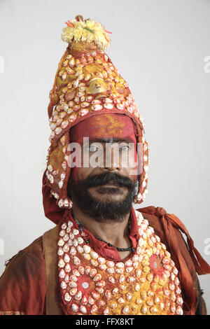 Gondhali von Sholapur Bezirk, Maharashtra, Indien Herr #687Z Stockfoto