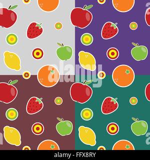 Obst farbige Muster Stock Vektor