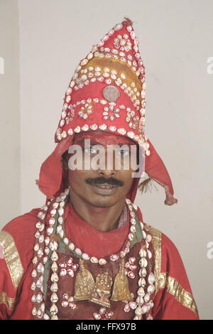 Gondhali von Sholapur Bezirk, Maharashtra, Indien Herr #687V Stockfoto