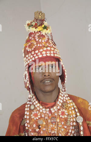 Gondhali von Sholapur Bezirk, Maharashtra, Indien Herr #687W Stockfoto