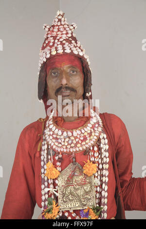Gondhali von Sholapur Bezirk, Maharashtra, Indien Herr #687 X Stockfoto
