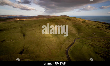 Luftbilder von Game of Thrones Drehort. Westeros - Cairncastle, County Antrim, Nordirland Stockfoto