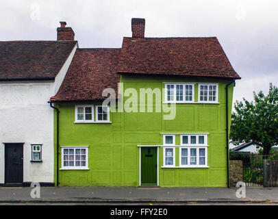 Cottages, Newbiggen Street, Thaxted, Essex, England, Vereinigtes Königreich Stockfoto
