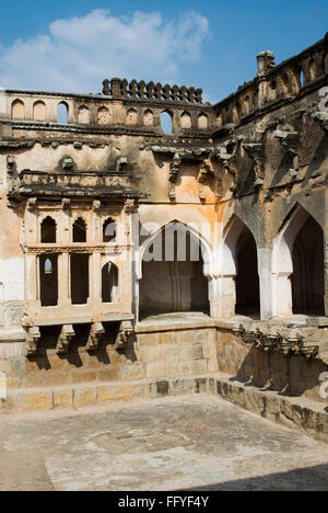 Queens Bad in Hampi in Karnataka Indien Asien Stockfoto