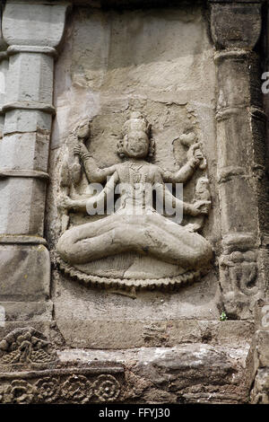 Alten Steinbildhauen in Dole Shiva-Tempel; Sivsagar; Assam; Indien Stockfoto