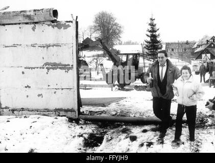 Grenzen, innerdeutsche Grenze, Öffnung der Grenze in Mödlareuth, 7.12.1989, Zusatz-Rechte-Clearences-nicht vorhanden Stockfoto