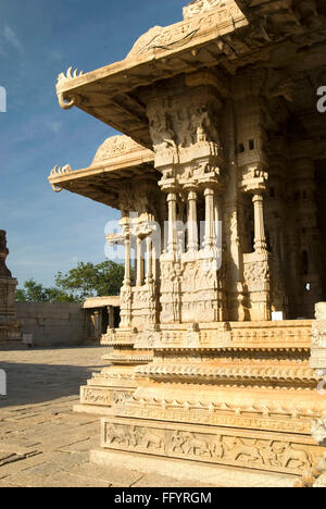 Sangeet Mandap im Vitthala-Tempel in Hampi, Karnataka, Indien Stockfoto