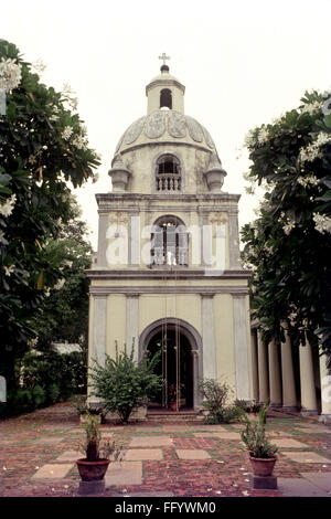 Glockenturm in armenischer Kirche; Armenische Kirche der Jungfrau Maria, Madras, Chennai; Tamil Nadu; Indien, Asien Stockfoto