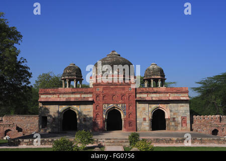 Isa Khan Grab in 1547 n. Chr. erbaute Komplex, Humayun Mausoleum Delhi, Indien zum UNESCO-Weltkulturerbe Stockfoto