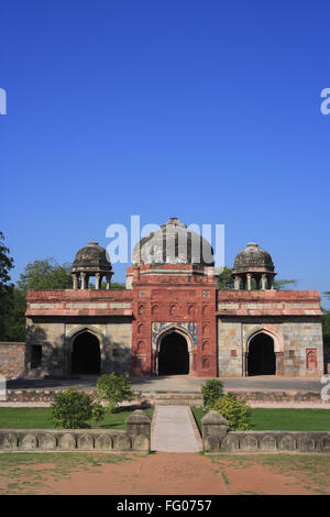 Isa Khan Grab in 1547 n. Chr. erbaute Komplex, Humayun Mausoleum Delhi, Indien zum UNESCO-Weltkulturerbe Stockfoto