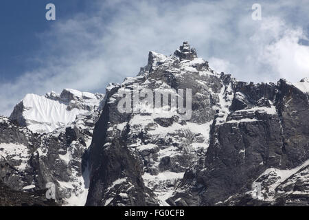 Schneebedeckte Berge Gaumukh Gangotri Uttarakhand Indien Asien Stockfoto