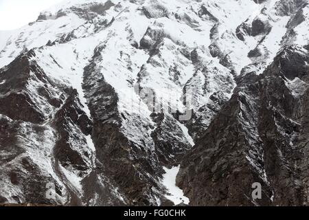 Schneebedeckte Berge Gangotri Uttarakhand Indien Asien Stockfoto