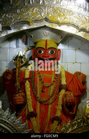 Statue von Herrn Khandoba im Jejuri Tempel, Pune, Maharashtra, Indien Stockfoto