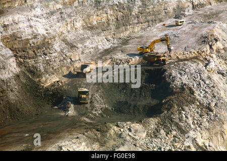 Übersicht-Kohlemine in Jharkhand, Indien Stockfoto