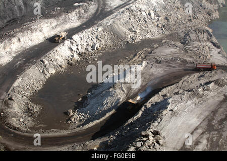 Übersicht-Kohlemine in Jharkhand, Indien Stockfoto