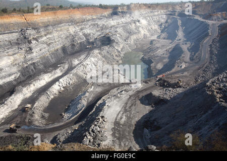 Übersicht-Kohlemine in Jharkhand, Indien Stockfoto