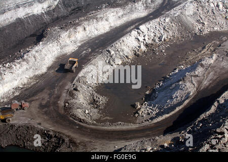 Übersicht-Kohlemine in Jharkhand, Indien Stockfoto