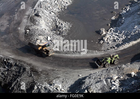 Übersicht-Kohlemine in Jharkhand, Indien Stockfoto