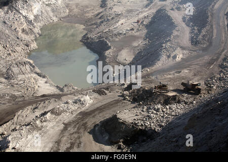 Übersicht-Kohlemine in Jharkhand, Indien Stockfoto