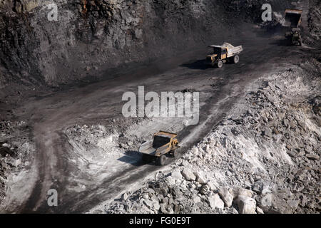 Übersicht-Kohlemine in Jharkhand, Indien Stockfoto