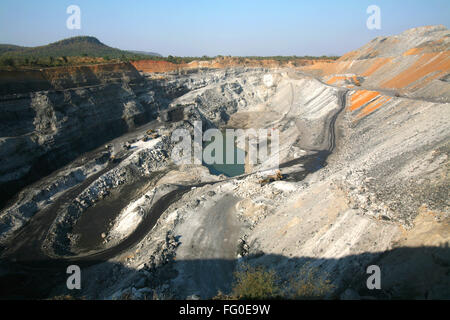Übersicht-Kohlemine in Jharkhand, Indien Stockfoto