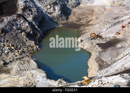 Übersicht-Kohlemine in Jharkhand, Indien Stockfoto