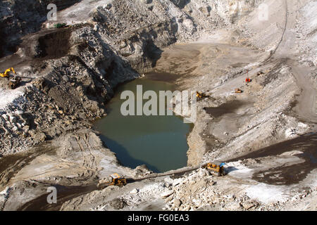Übersicht-Kohlemine in Jharkhand, Indien Stockfoto