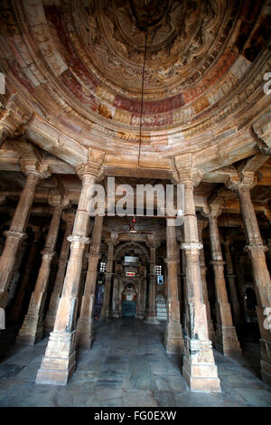 Innen Jama Masjid 1423 n. Chr.; Ahmedabad; Gujarat; Indien Stockfoto