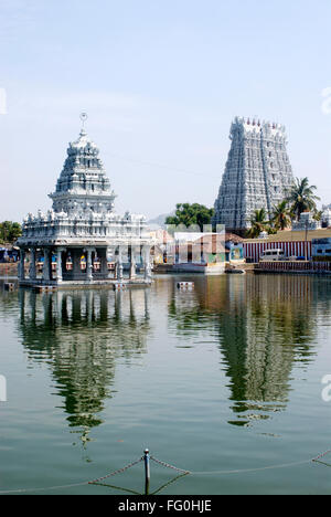 Heiliger Panzer und Thanumalayan Tempel Sri Sthanumalayan Suchindram 11 Kilometer Kanyakumari Tamil Nadu Stockfoto