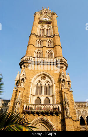 Rajabai Tower Uhrturm Universität von Mumbai, Bombay Mumbai, Maharashtra, Indien-UNESCO-Welterbe Stockfoto