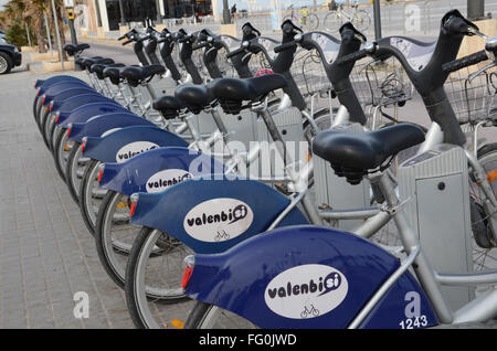 Valenbisi, Fahrrad-Vermietung-Schema in Valencia, Spanien Stockfoto