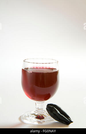 Kokum Saft (Garcinia Indica), Indien Stockfoto