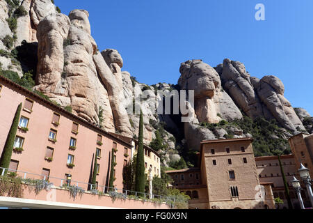 Kloster Montserrat in der Nähe von Barcelona, Spanien. Stockfoto