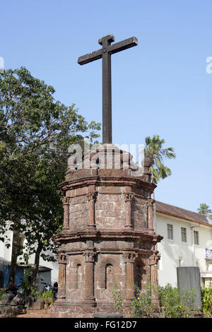 Heiliges Kreuz In Verbindung der Kirche des Heiligen Franziskus von Assisi, gebaut In 1521 n. Chr. Old Goa Velha Goa Stockfoto