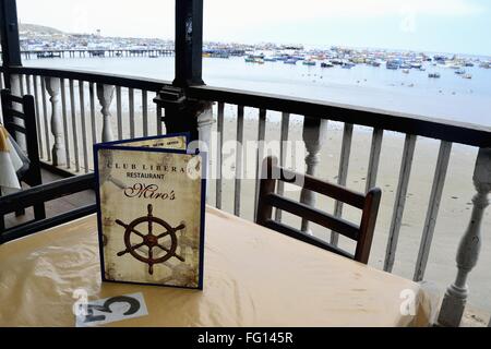 Restaurant - Club Liberal in PAITA. Abteilung von Piura. Peru Stockfoto