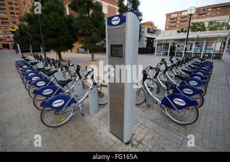 Valenbisi, Fahrrad-Vermietung-Schema in Valencia, Spanien Stockfoto