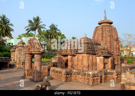 Mukteshwara Tempel gewidmet lord Shiva Rudern Statue, Bhubaneswar, Orissa, Indien Stockfoto