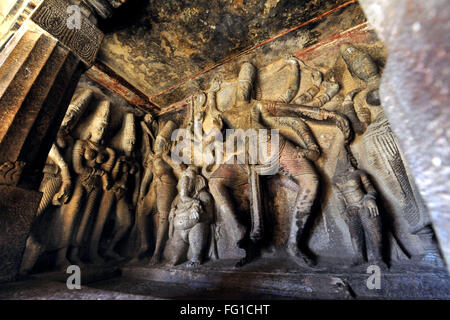 Bhagavatapurana Höhle Tempel Ravanaphadi Aihole Karnataka Indien Asien Okt 2010 Stockfoto