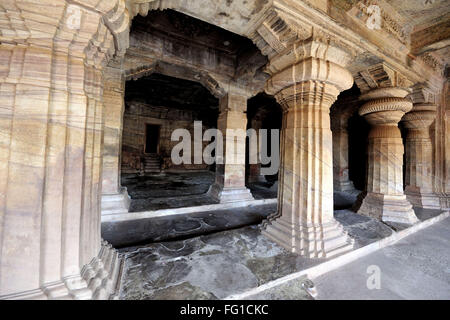 Paravasudeva Höhle Badami Bagalkot Karnataka Indien Asien Okt 2010 Stockfoto