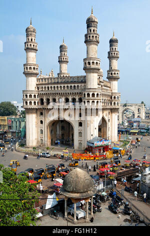 Charminar; Hyderabad; Andhra Pradesh; Indien Stockfoto