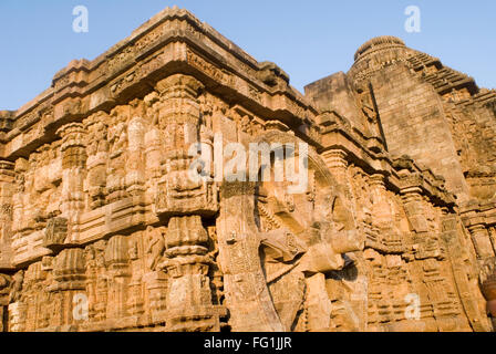 Wagen-Rad am Sonnentempel von Konark. Konark Tempel 13 ...