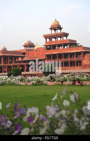 Panch Mahal in Fatehpur Sikri erbaut während der zweiten Hälfte des 16. Jahrhunderts, Agra, Uttar Pradesh Stockfoto