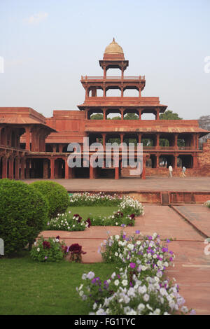 Panch Mahal in Fatehpur Sikri erbaut während der zweiten Hälfte des 16. Jahrhunderts, Agra, Uttar Pradesh Stockfoto