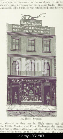 Dieser illustrierte Leitfaden zu Bedford bietet eine detaillierte Übersicht über Einkaufsstandorte mit Empfehlungen und Einblicken in die lokale Marktszene. Stockfoto