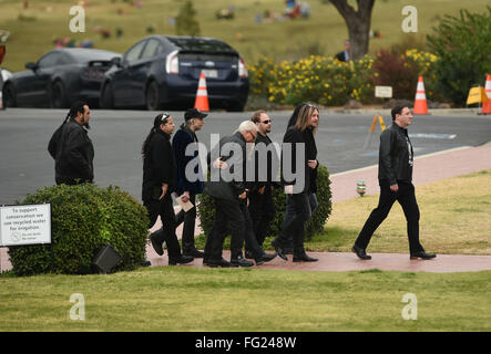 Die Beerdigung von Motörhead-Frontmann Lemmy Kilmister im Forest Lawn Memorial Park Featuring: Atmosphäre wo: Los Angeles, California, Vereinigte Staaten von Amerika bei: 9. Januar 2016 Stockfoto