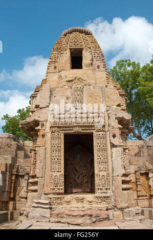 Schrein im Sonnentempel in Modhera; Mehsana; Gujarat; Indien Stockfoto