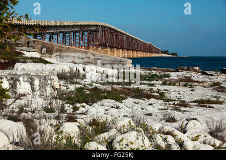 Alten Seven Mile Bridge in den Florida Keys, USA Stockfoto